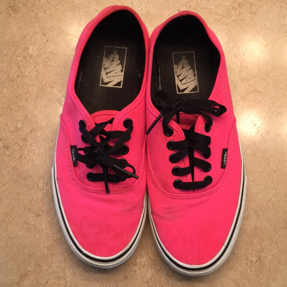 Vans Pink and Black Women's Sneakers